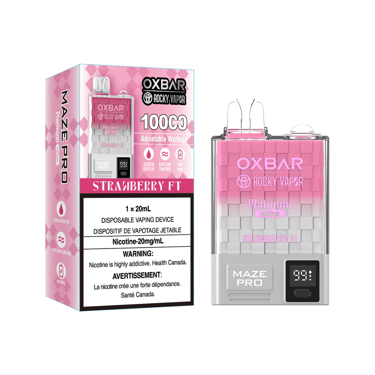 OXBAR 10K - Strawberry FT 20ml 20mg