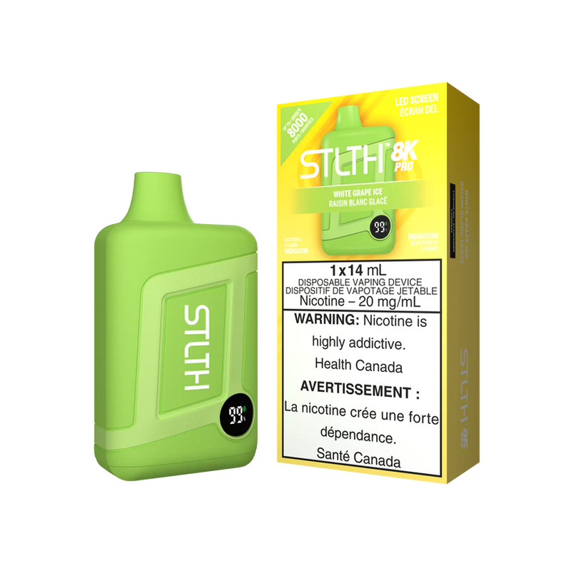 STLTH 8K Pro - White Grape Ice 14ml 20mg