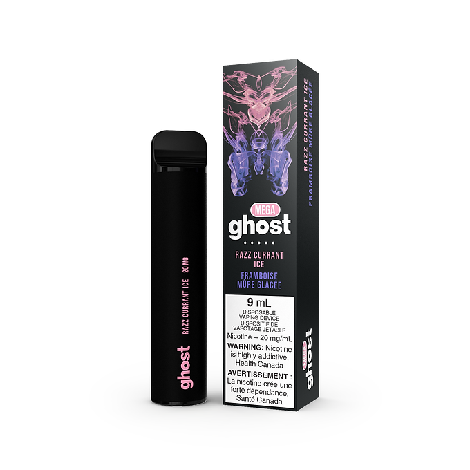 Ghost Mega 3K - Razz Currant Ice 9ml 20mg