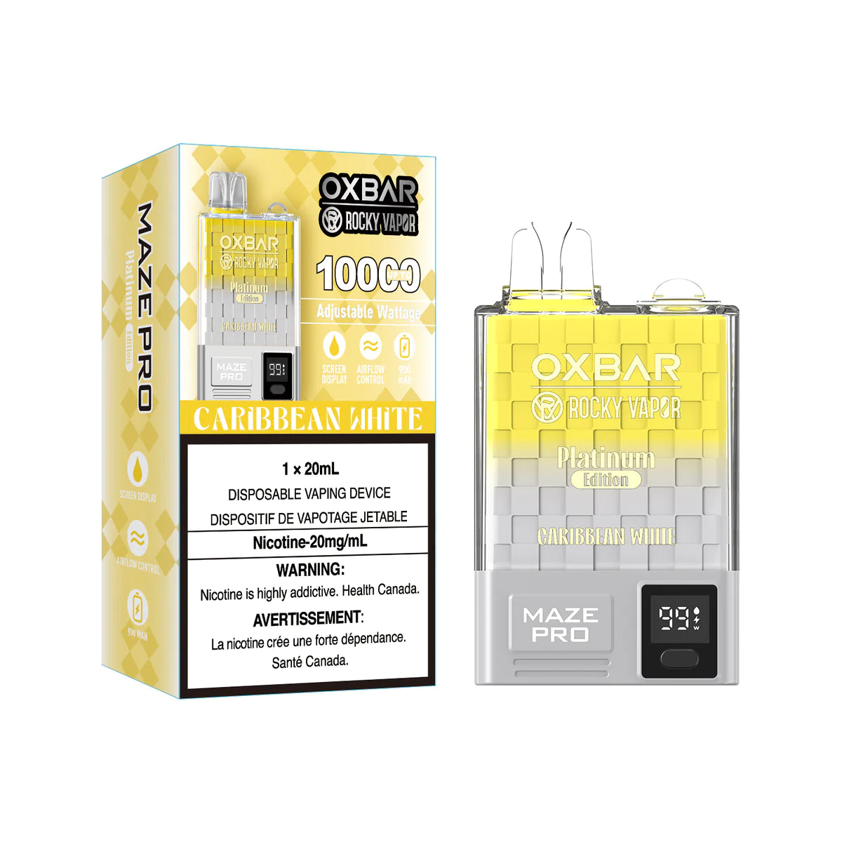 OXBAR 10K - Caribbean White 20ml 20mg