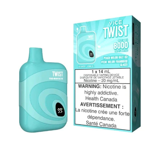 Vice Twist 8000 Peach Melon Razz Ice 14ml 20mg