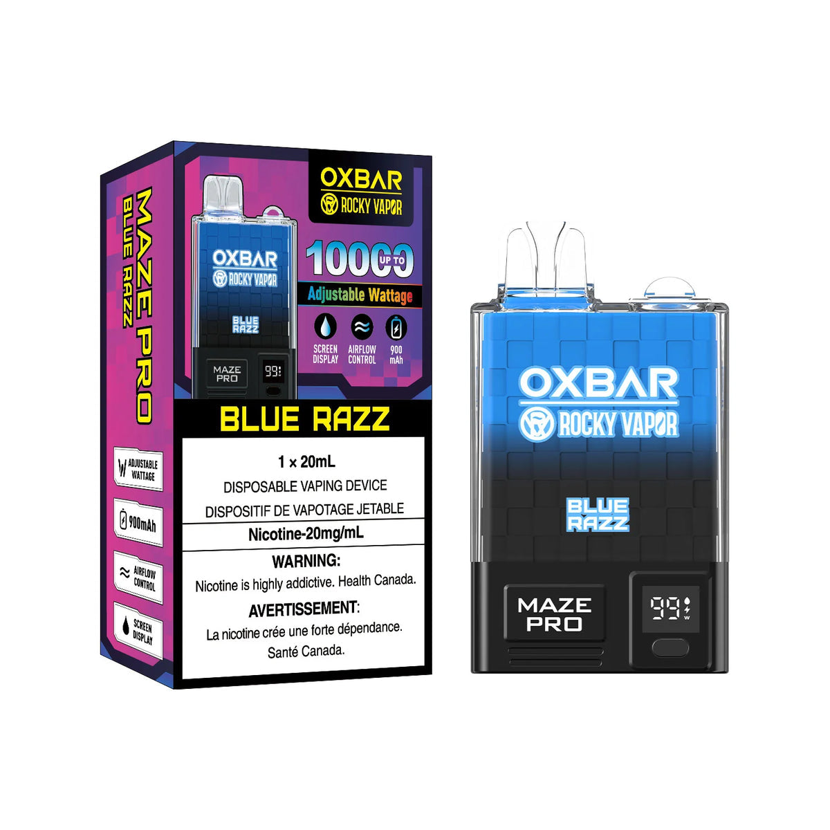 OXBAR 10K - Blue Razz 20ml 20mg