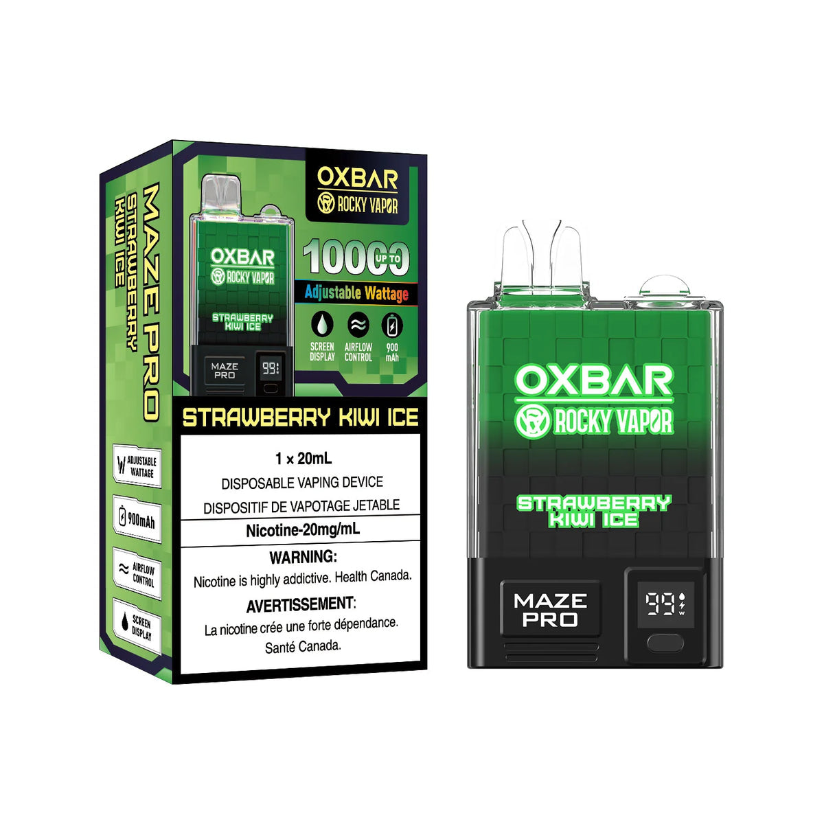 OXBAR 10K - Strawberry Kiwi Ice 20ml 20mg