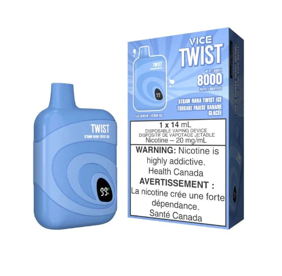 Vice Twist 8000 Straw Nana Twist Ice 14ml 20mg