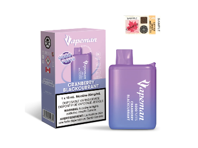 Vapeman 6000 Puffs - Cranberry Blackcurrant 18ml 20mg