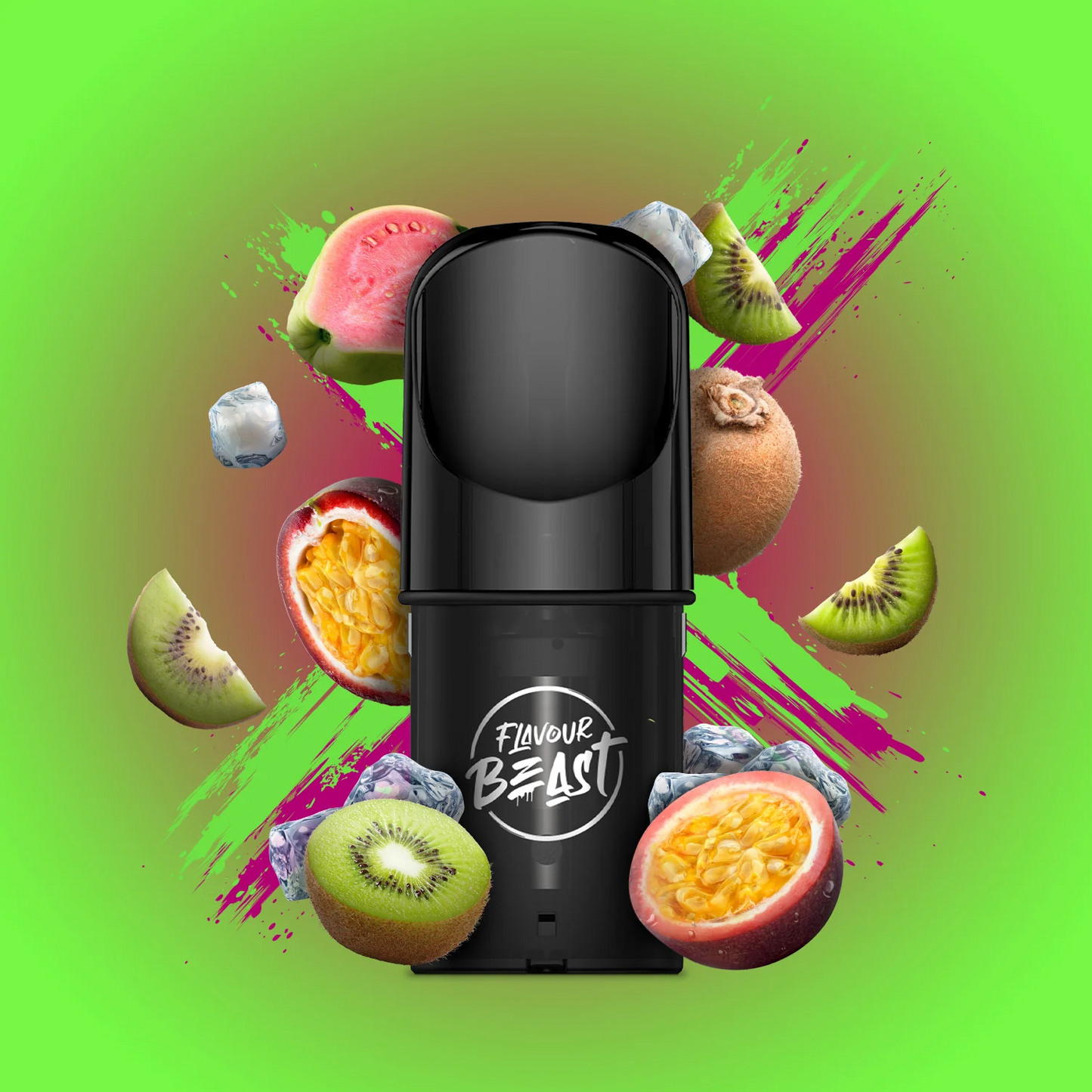 Kewl Kiwi Passionfruit Iced - Flavour Beast Pod Pack - 20mg