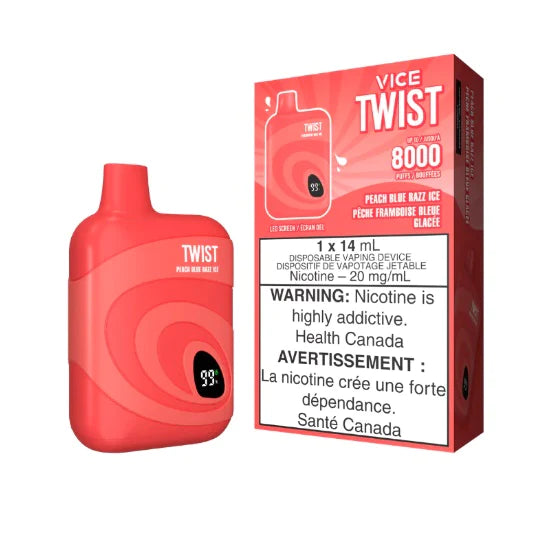Vice Twist 8000 Peach Blue Razz Ice 14ml 20mg
