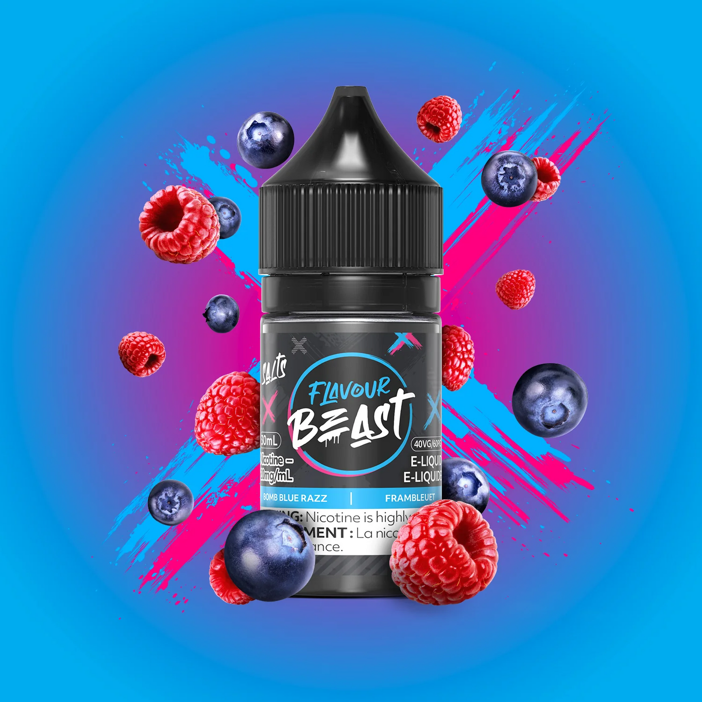 BOMB BLUE RAZZ - FLAVOUR BEAST E-LIQUID - 20MG