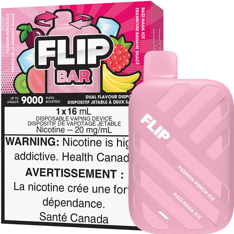 FLIPBAR 9K - Passion Punch Ice & Razz-Nana Ice - 16ml 20mg