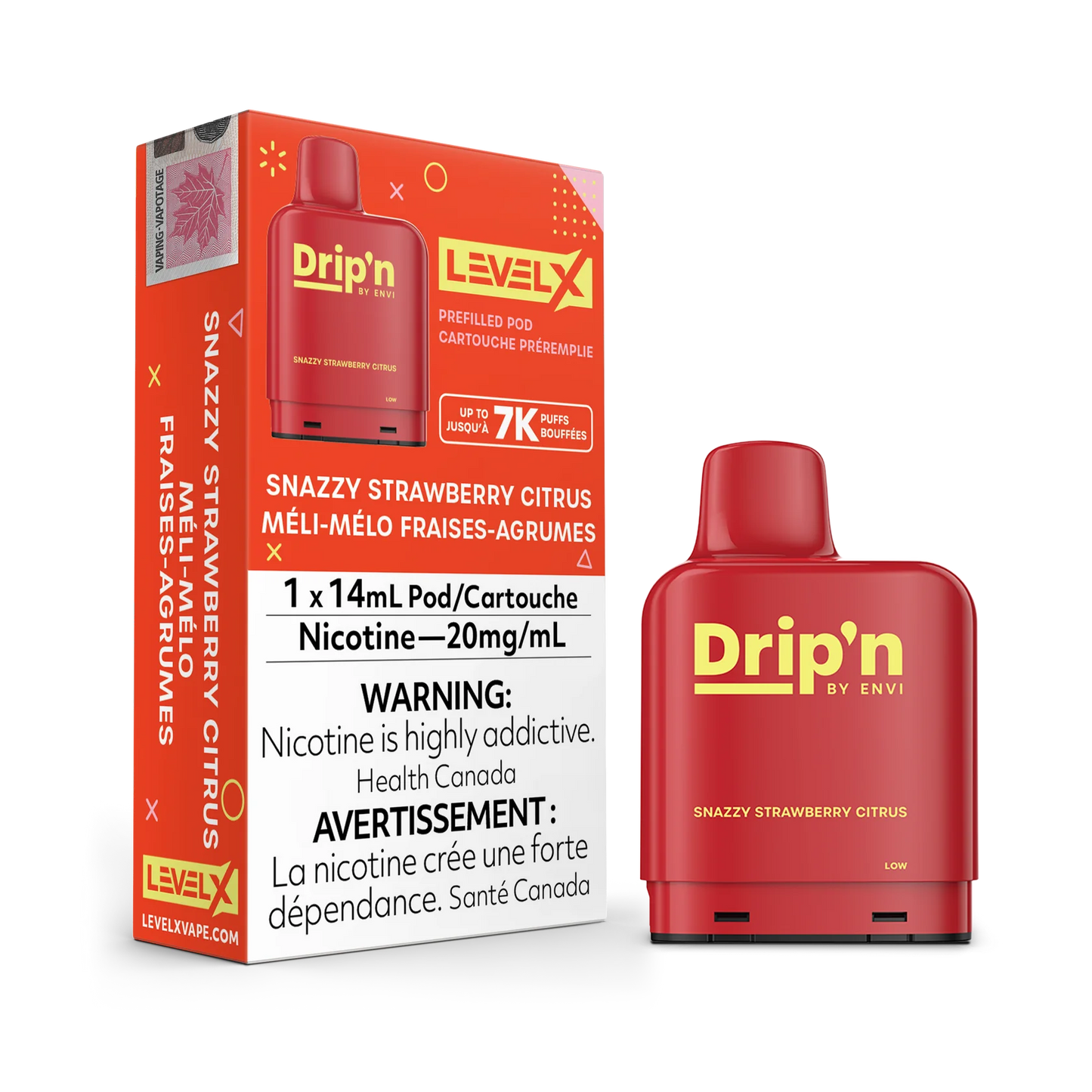 Level X Drip’n By Envi 7K Snazzy Strawberry Citrus 14mL 20mg