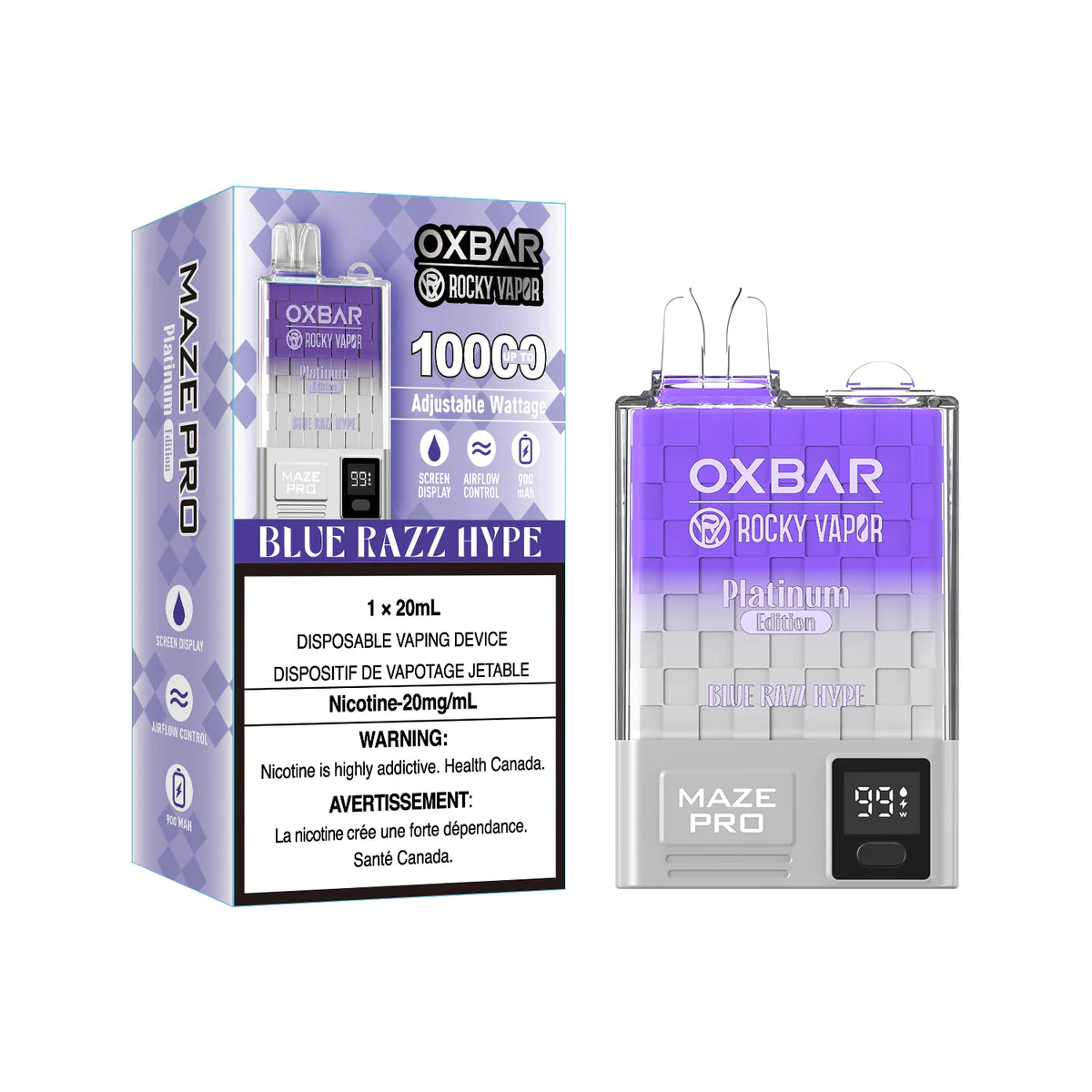 OXBAR 10K - Blue Razz Hype 20ml 20mg