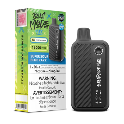SUPER SOUR BLUE RAZZ - FLAVOUR BEAST BEAST MODE MAX (20mL) (ONTARIO)