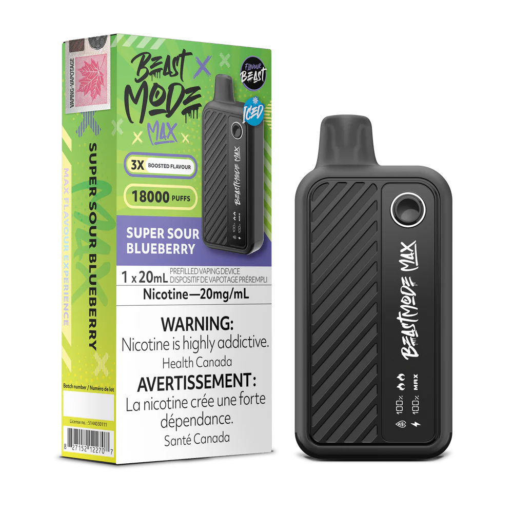 SUPER SOUR BLUEBERRY - FLAVOUR BEAST BEAST MODE MAX (20mL) (ONTARIO)
