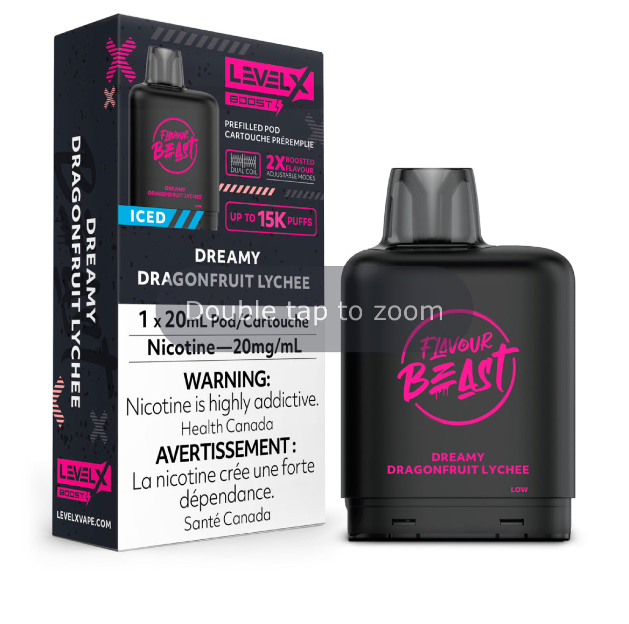 Level X Flavour Beast Boost Pod 20mL - Dreamy Dragonfruit Lychee Iced
