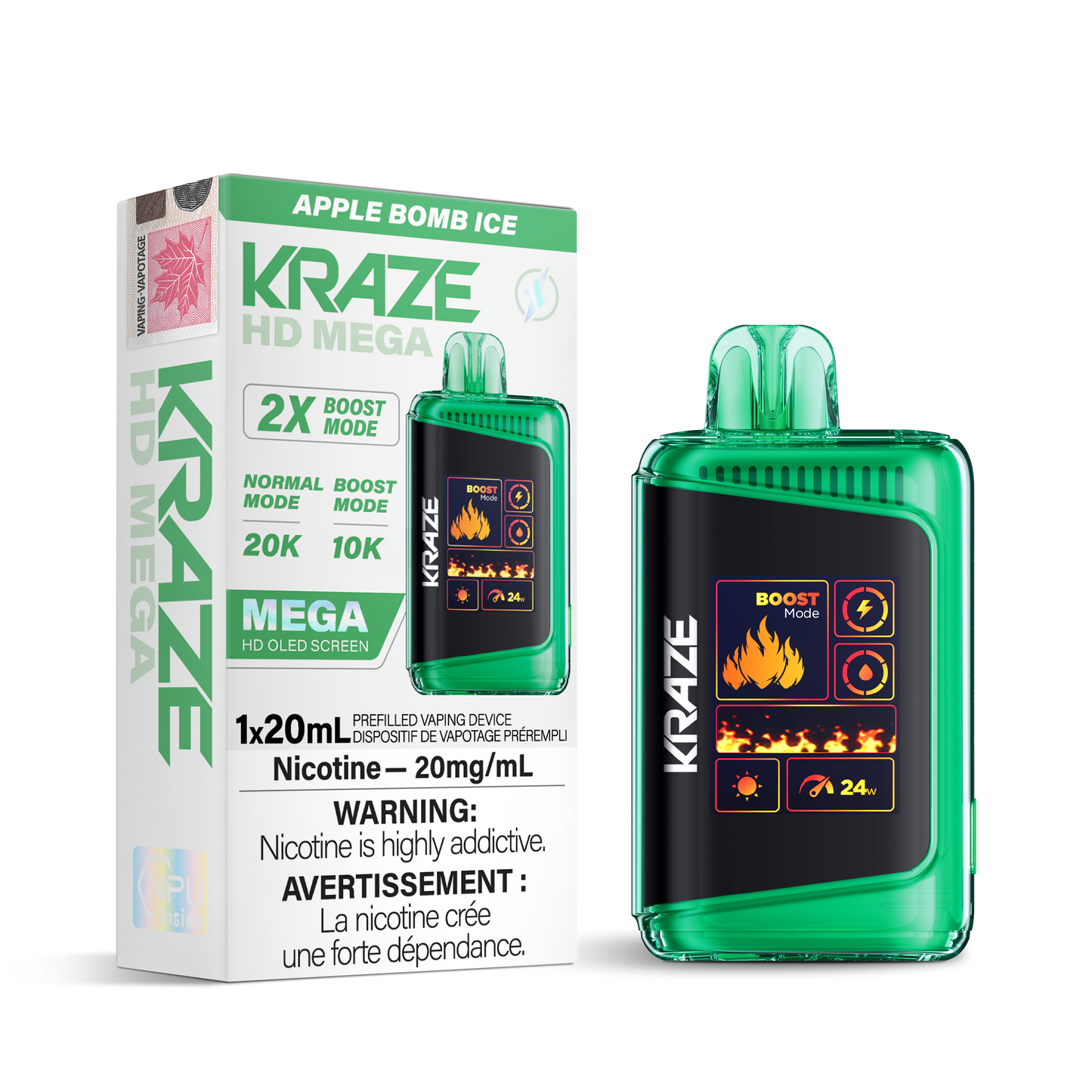 Kraze HD Mega - Apple Bomb Ice