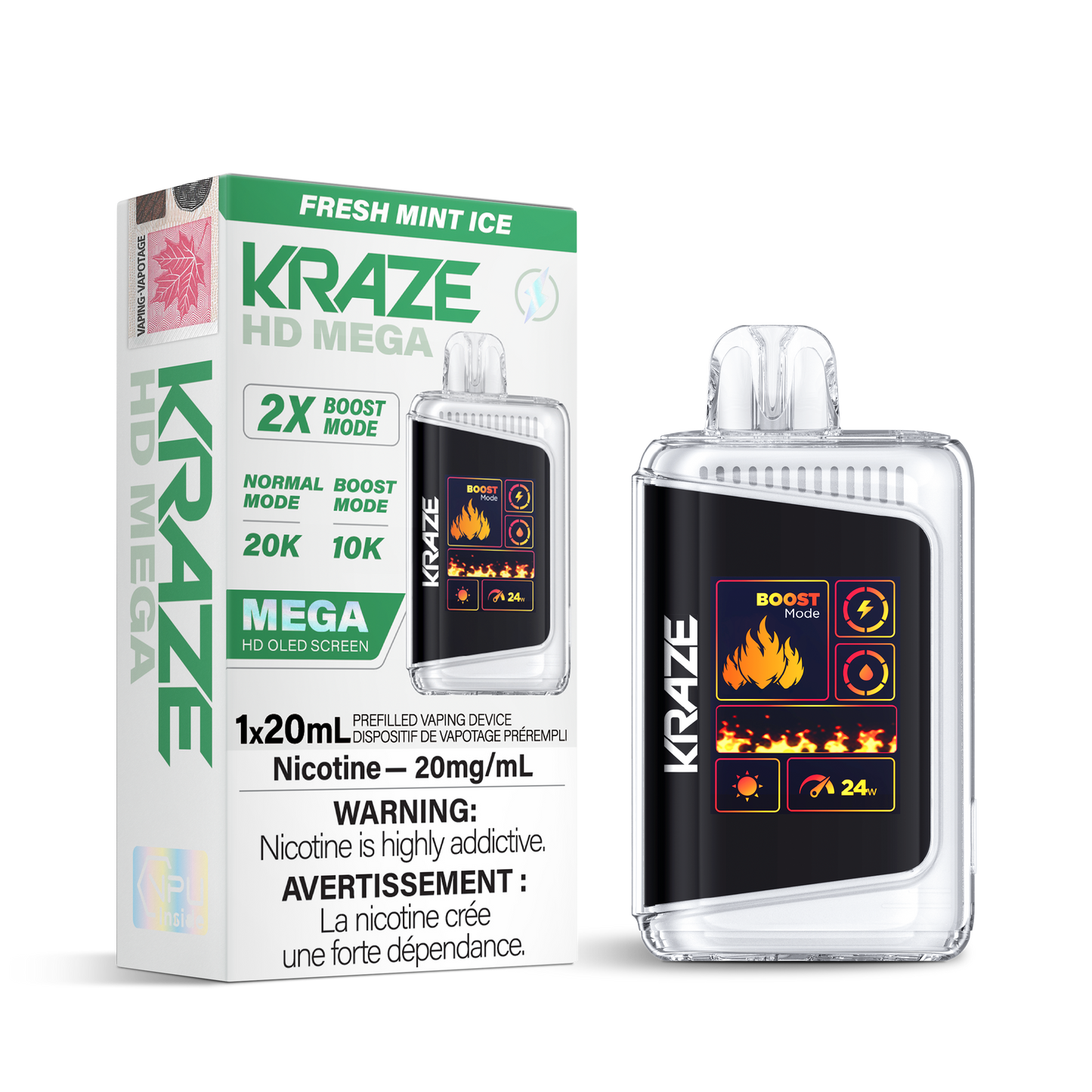 Kraze HD Mega - Fresh Mint Ice