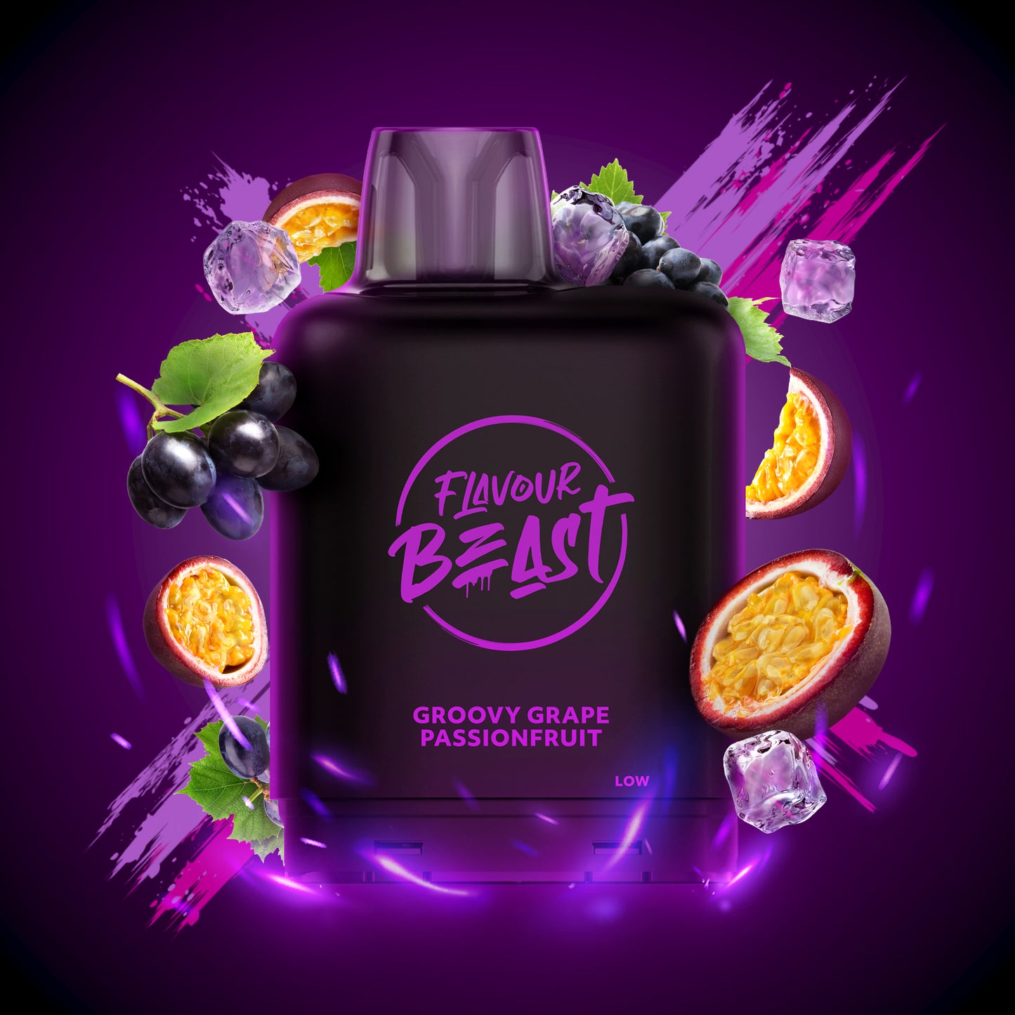 Level X Flavour Beast Boost Pod 20mL - Groovy Grape Passionfruit Iced
