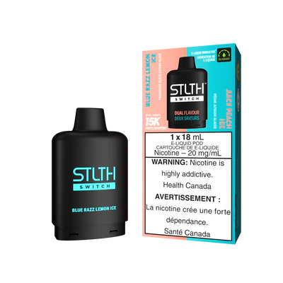 BLUE RAZZ LEMON ICE & JUICY PEACH ICE - STLTH SWITCH (18mL) (ONTARIO)