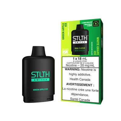 GREEN APPLE ICE & WHITE GRAPE ICE - STLTH SWITCH (18mL) (ONTARIO)