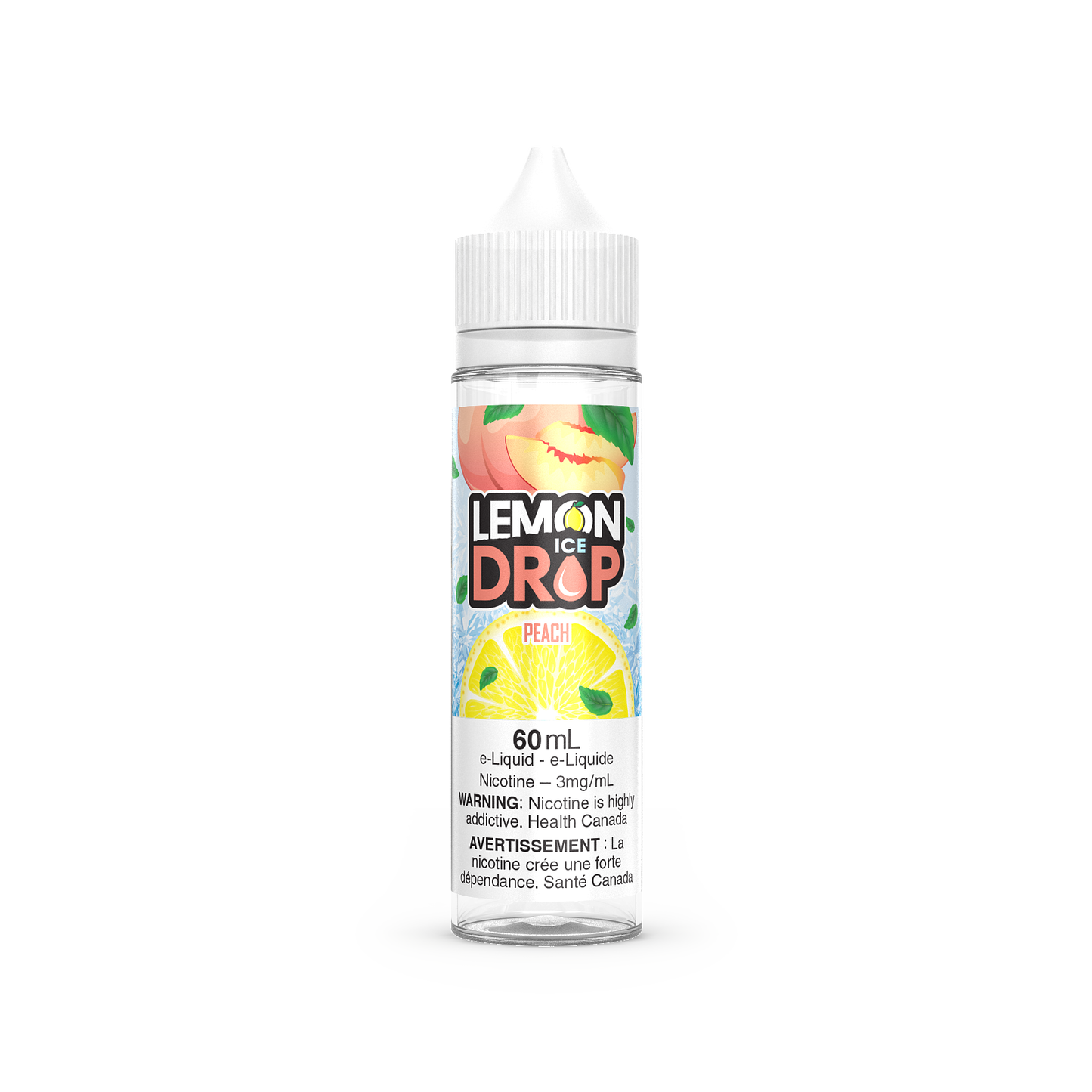 PEACH - Lemon Drop ICE - 60ml - FREE BASE - E-Liquid