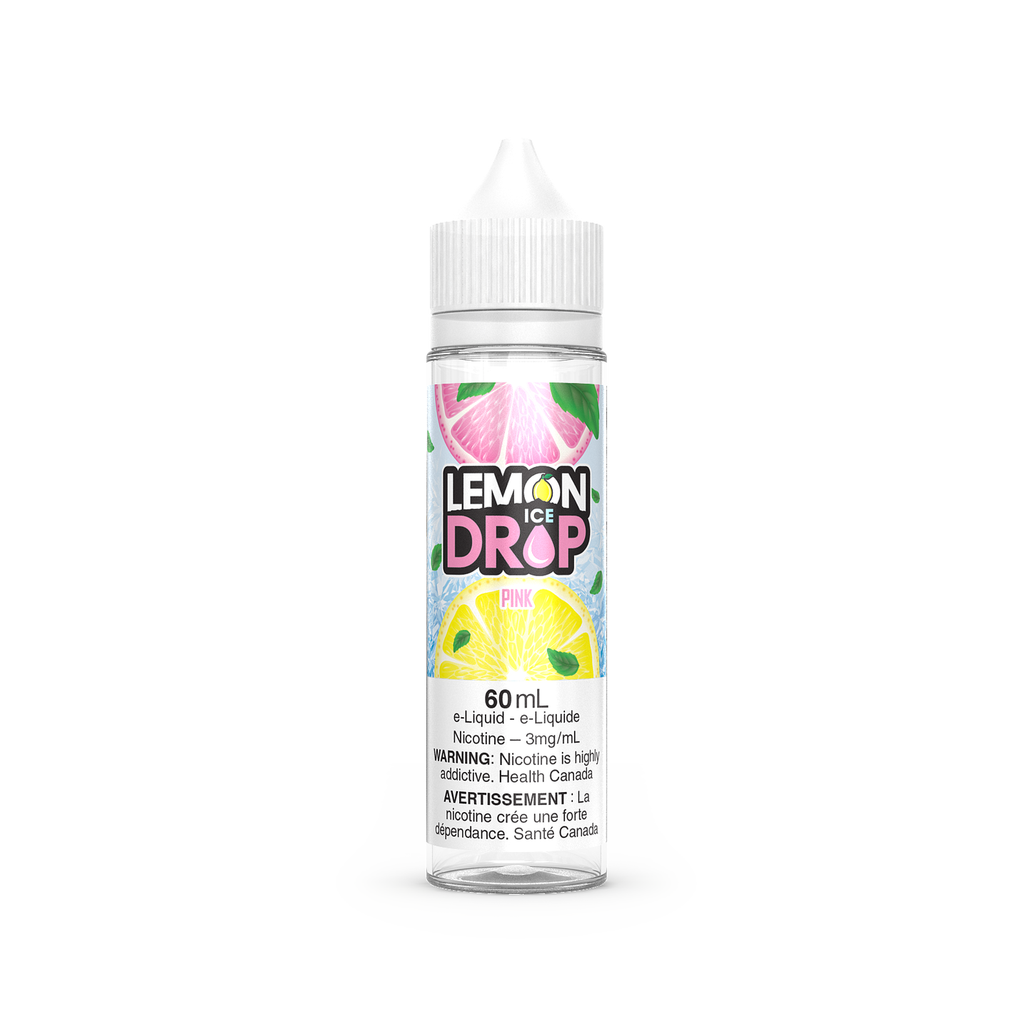 PINK - Lemon Drop ICE - 60ml - FREE BASE - E-Liquid