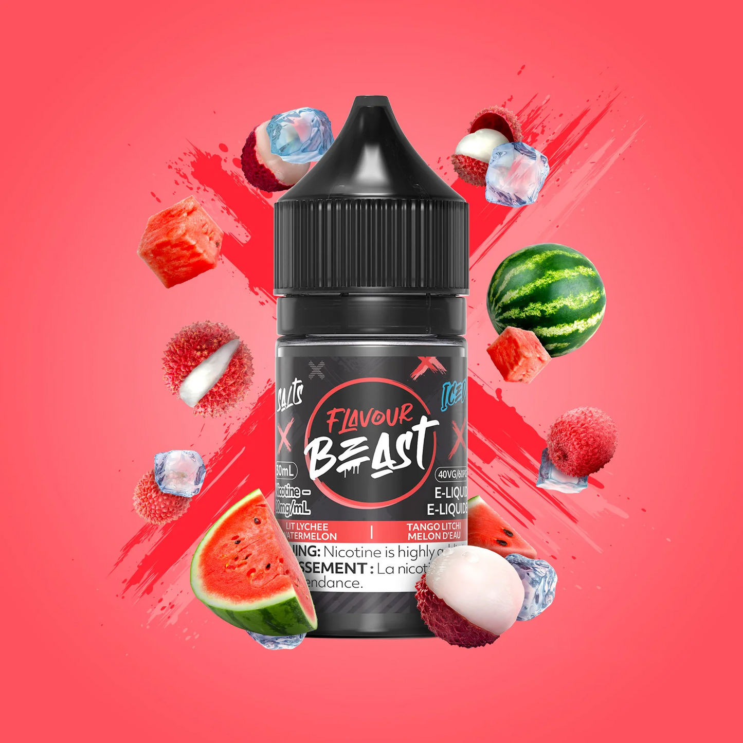 LIT LYCHEE WATERMELON ICED - FLAVOUR BEAST E-LIQUID - 20MG