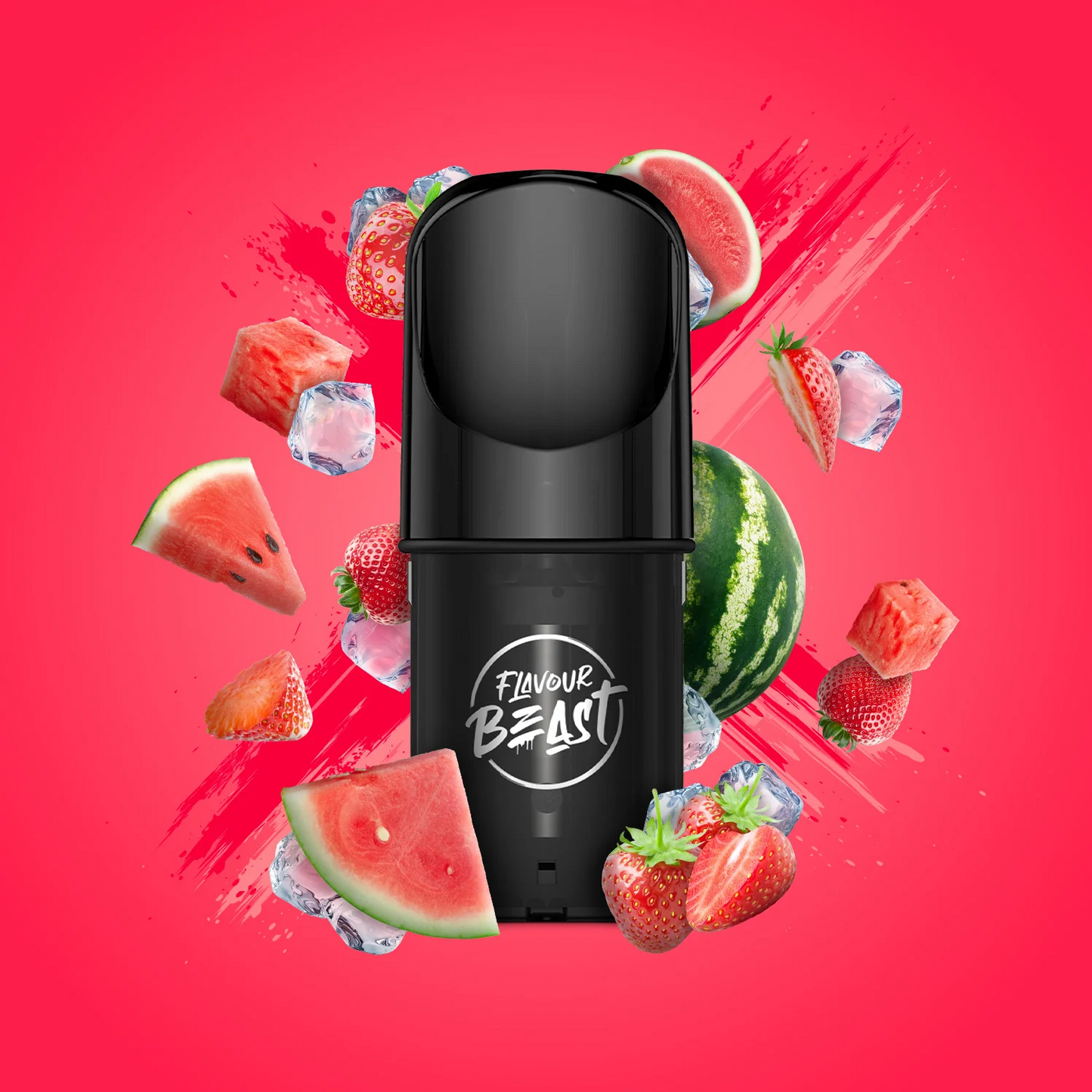 Savage Strawberry Watermelon Iced  - Flavour Beast Pod Pack - 20mg