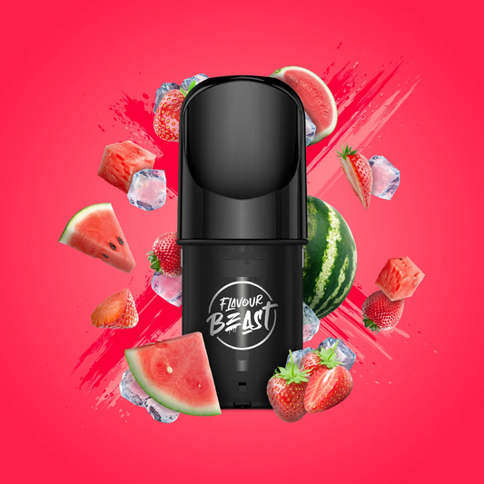 Savage Strawberry Watermelon Iced  - Flavour Beast Pod Pack - 20mg