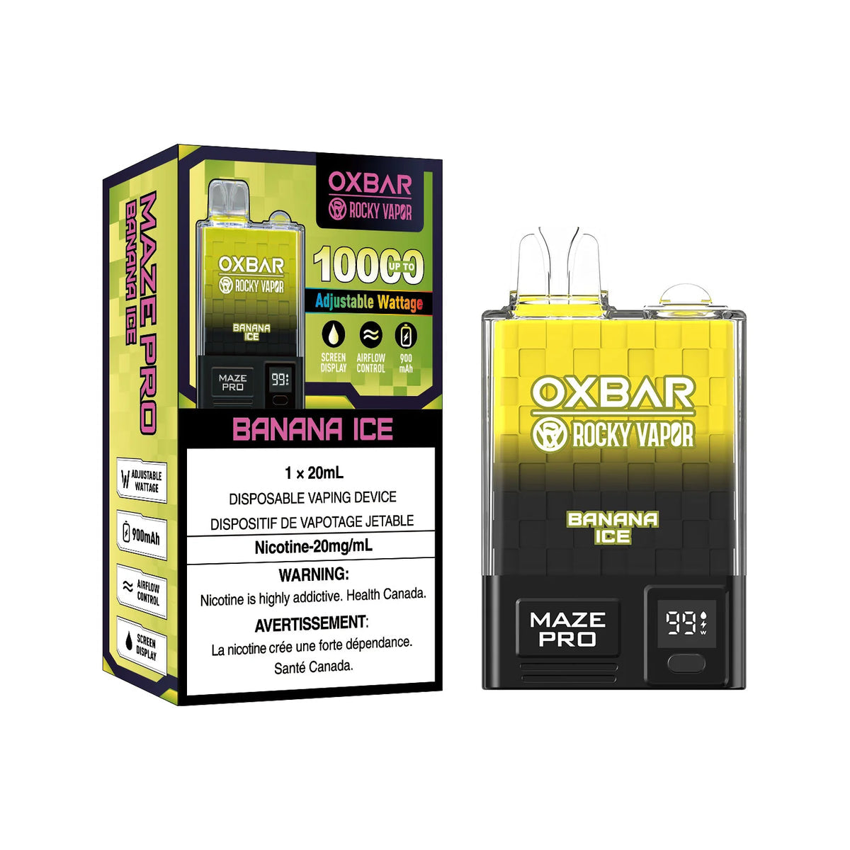 OXBAR 10K - Banana Ice 20ml 20mg