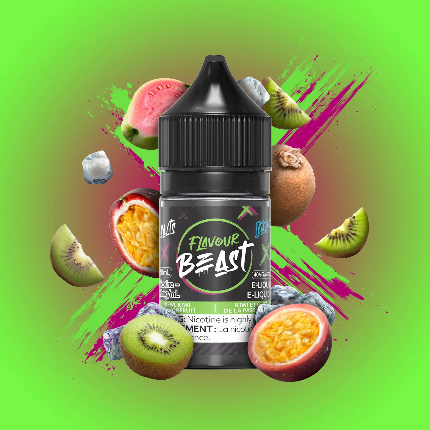 KEWL KIWI PASSIONFRUIT ICED - FLAVOUR BEAST E-LIQUID - 10MG
