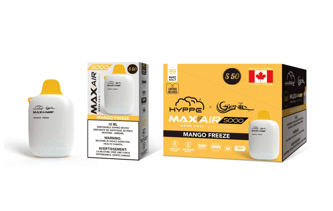 HYPPE & GENIE MAX-AIR 5000 - Mango Freeze 10ml 20mg