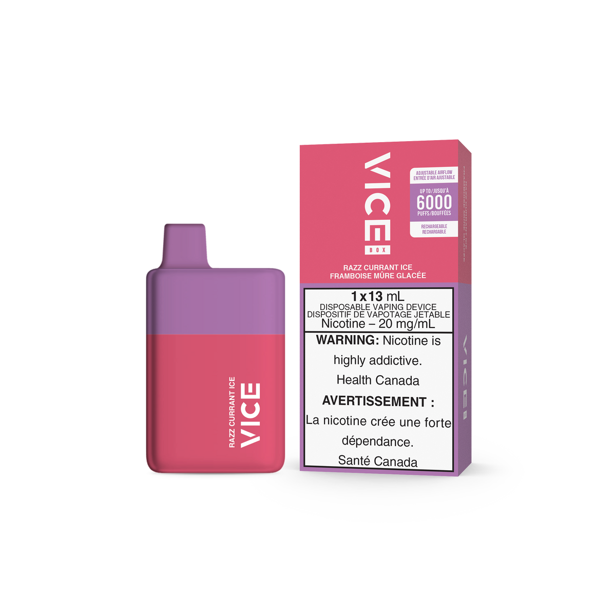 VICE BOX 6K - Razz Currant Ice 13ml 20mg