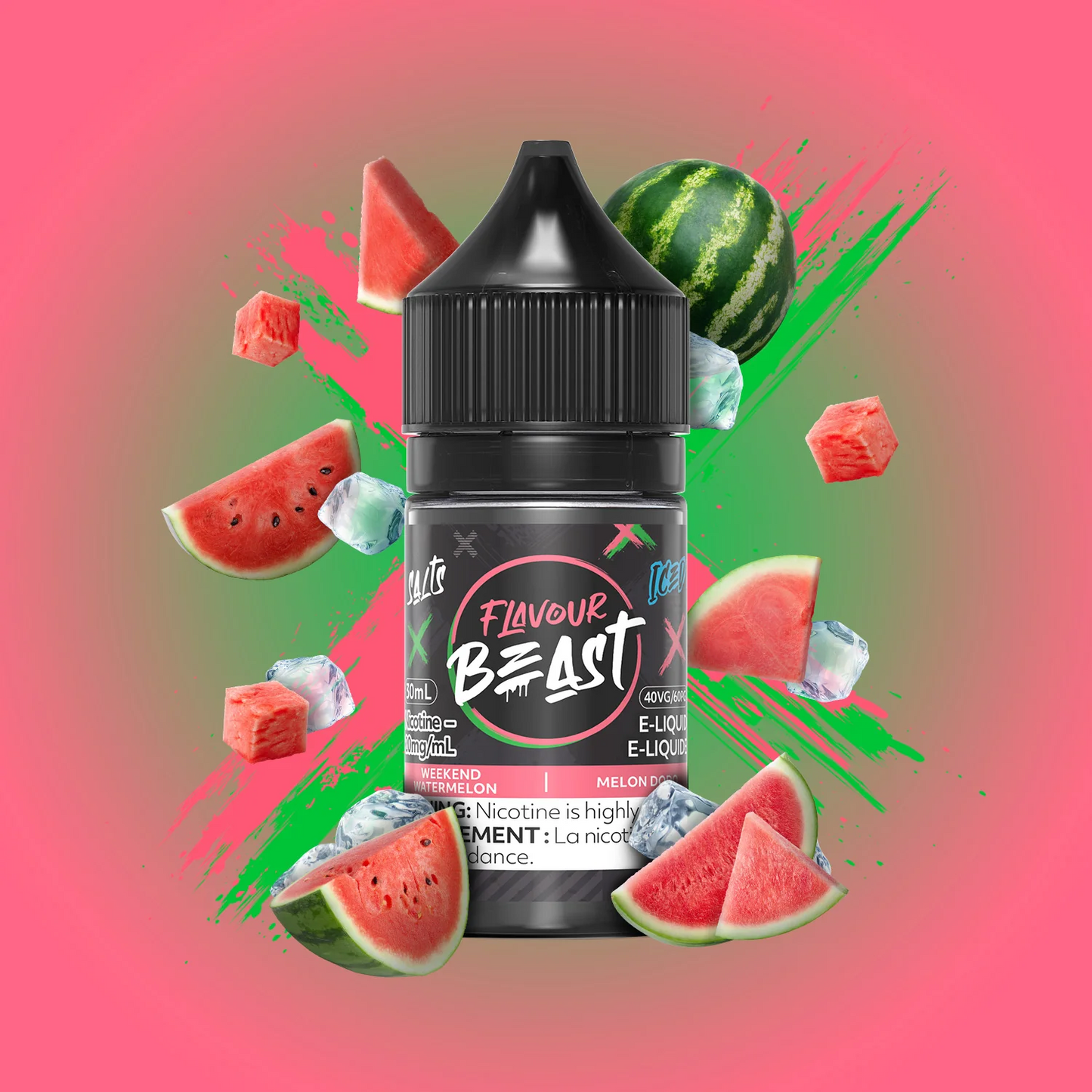 WEEKEND WATERMELON ICED - FLAVOUR BEAST E-LIQUID - 20MG