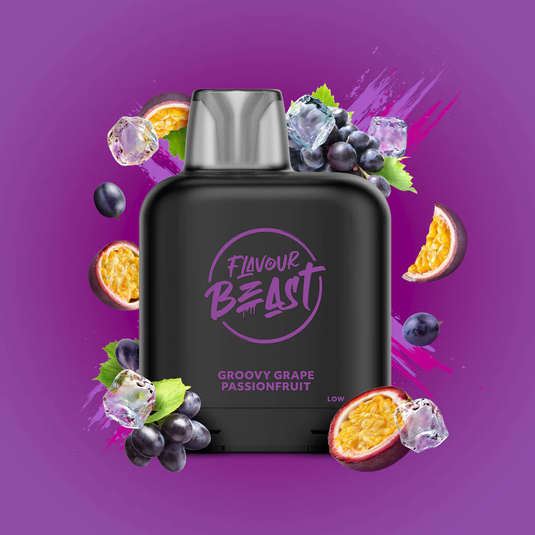 Level X Flavour Beast 7K Groovy Grape Passionfruit Iced 14mL 20mg