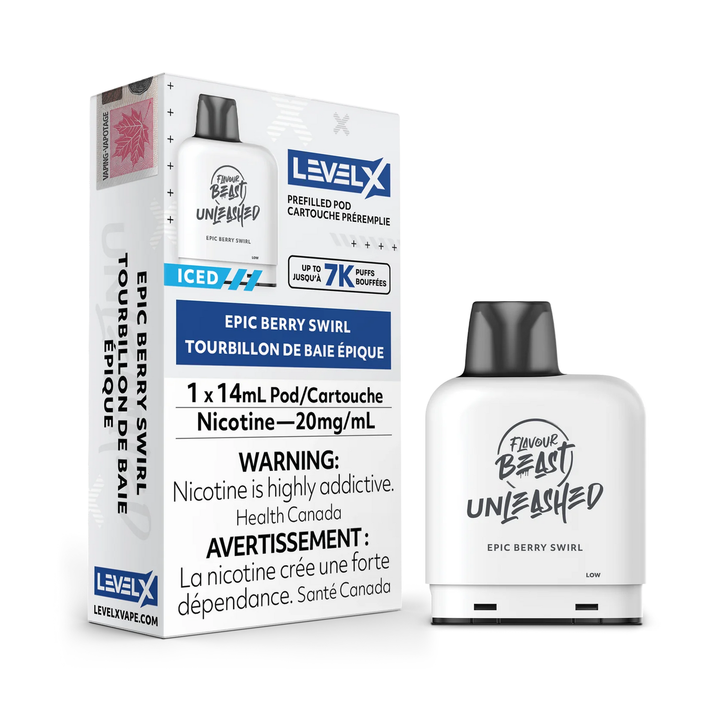 Level X Flavour Beast Unleashed 7K Epic Berry Swirl Iced 14ml 20mg