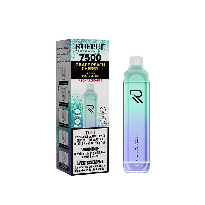 RufPuf 7500 - Grape Peach Cherry 17ml 20mg
