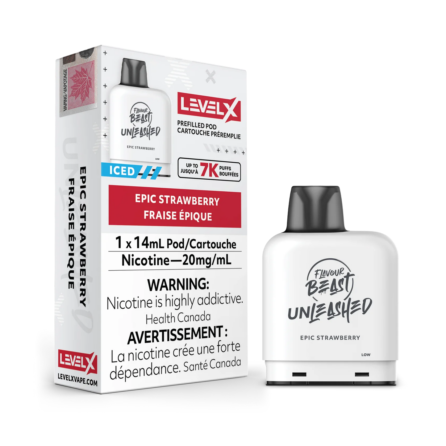 Level X Flavour Beast Unleashed 7K Epic Strawberry Iced 14ml 20mg