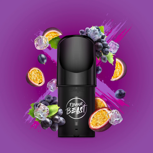 Groovy Grape Passionfruit Iced - Flavour Beast Pod Pack - 20mg