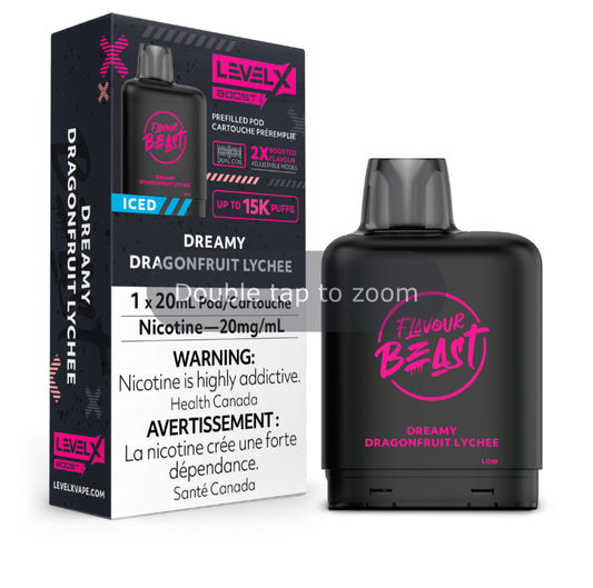 Level X Flavour Beast Boost Pod 20mL - Dreamy Dragonfruit Lychee Iced