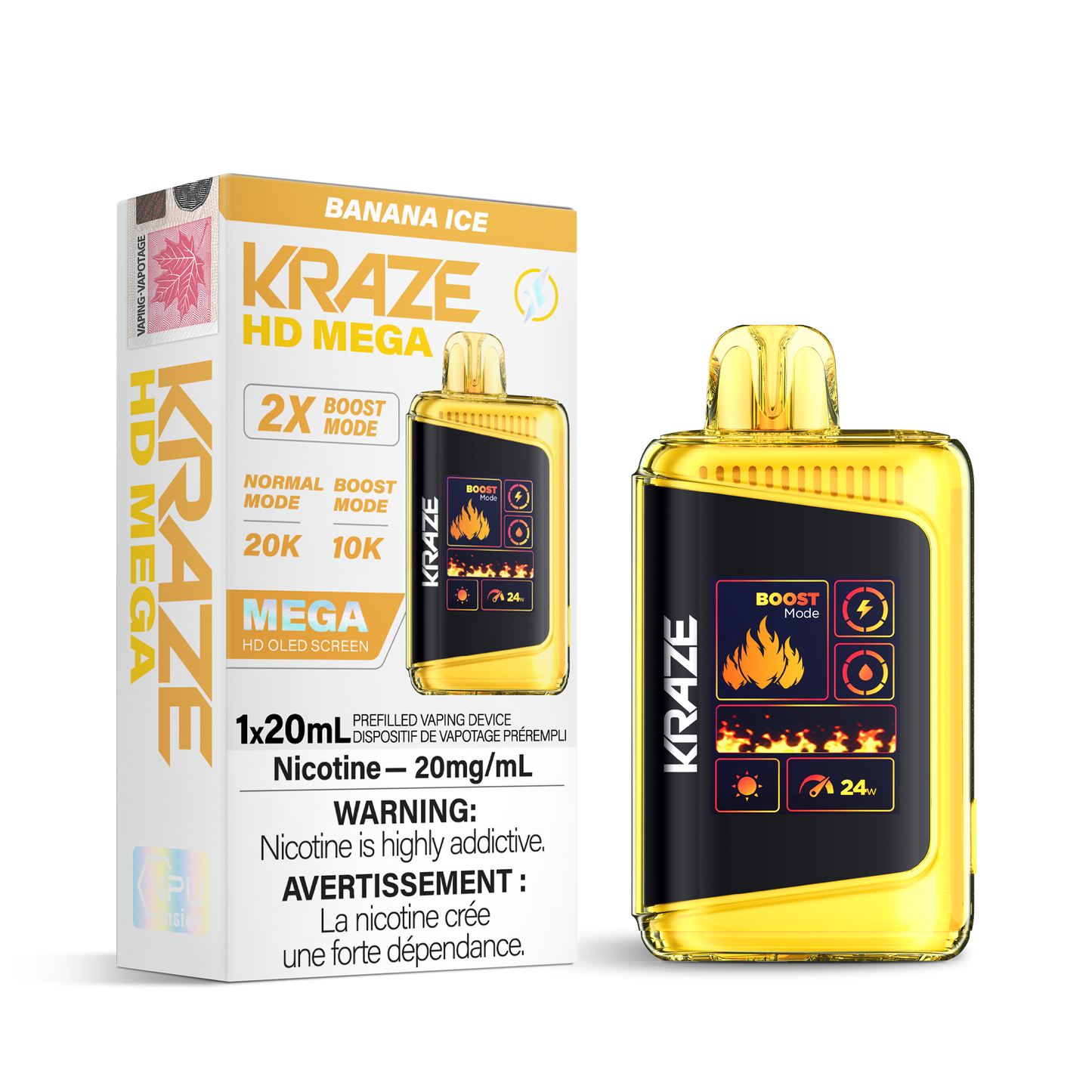 Kraze HD Mega - Banana Ice