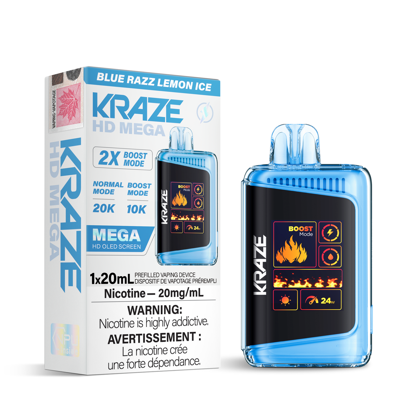 Kraze HD Mega - Blue Razz
