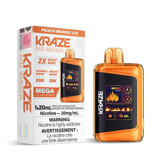 Kraze HD Mega - Peach Mango Ice