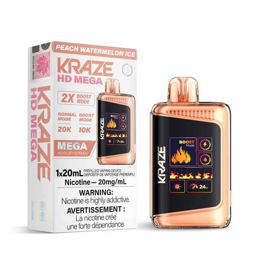 Kraze HD Mega - Peach Watermelon Ice