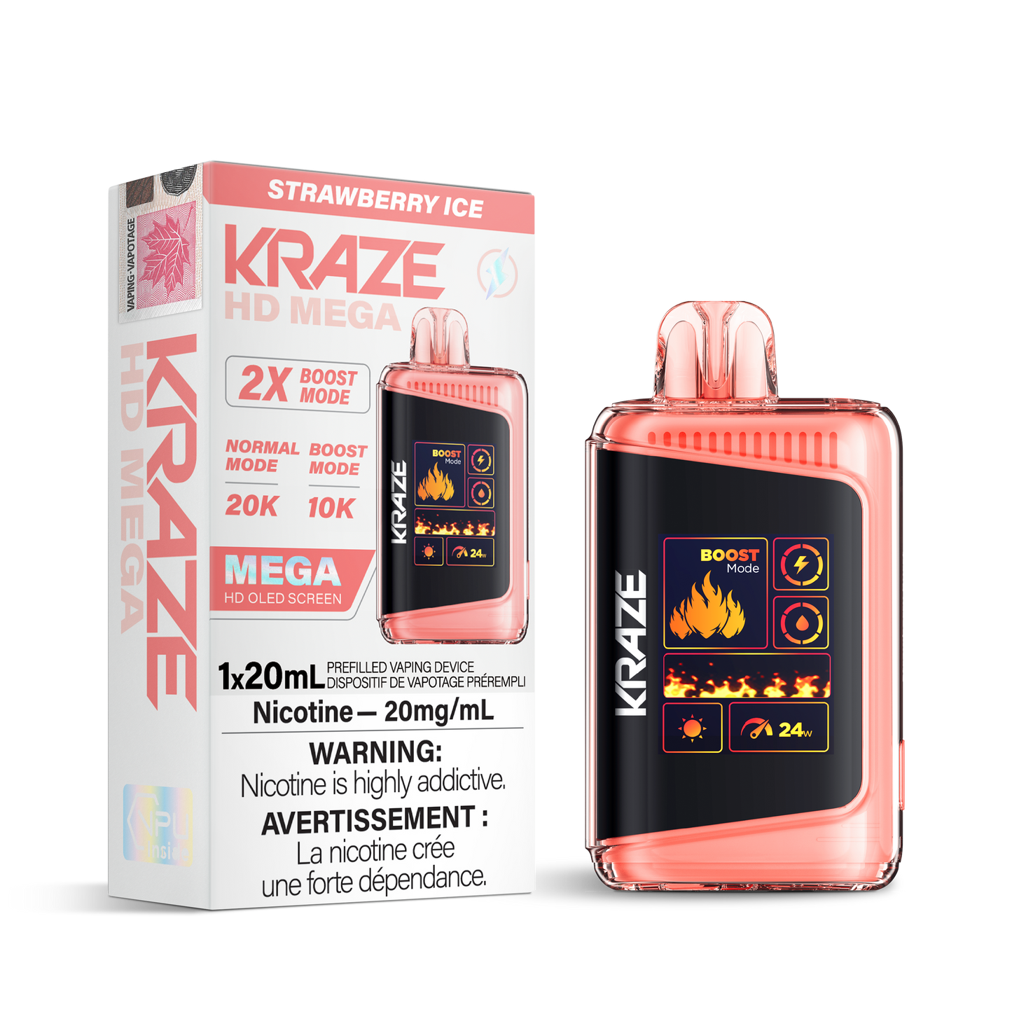 Kraze HD Mega - Strawberry Ice
