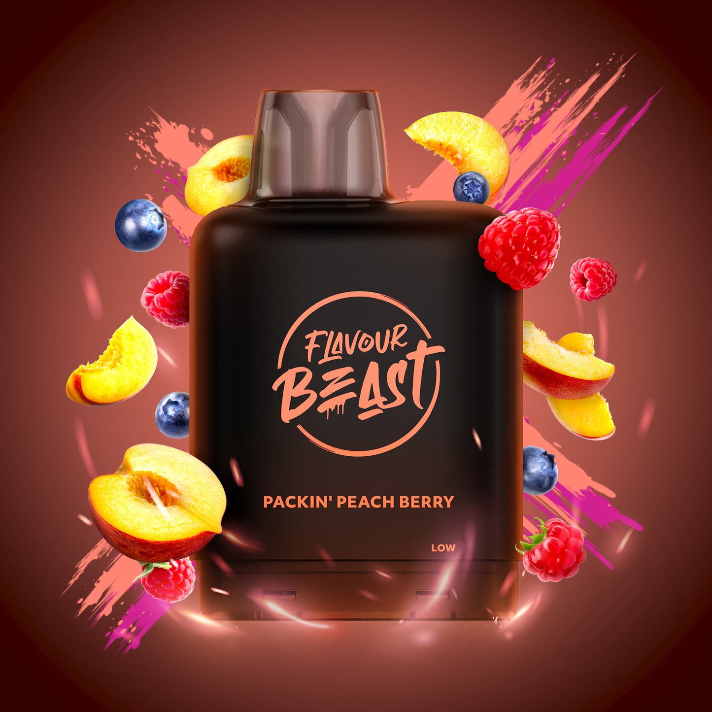 Level X Flavour Beast Boost Pod 20mL - Packin' Peach Berry