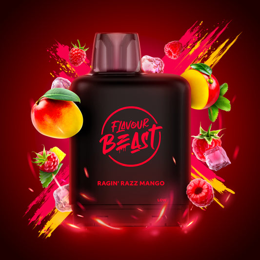 Level X Flavour Beast Boost Pod 20mL - Ragin' Razz Mango Iced